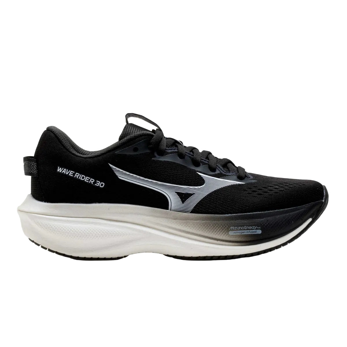 Mizuno Men's Wave Rider 30 Footwear Mizuno Black/White-9000 7.5 Medium-D