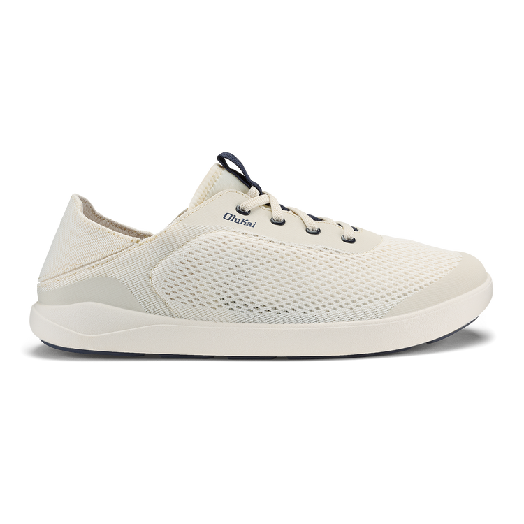 Olukai Men's Moku Pae No Tie Shoes Footwear Olukai White Sand/Trench Blue 8
