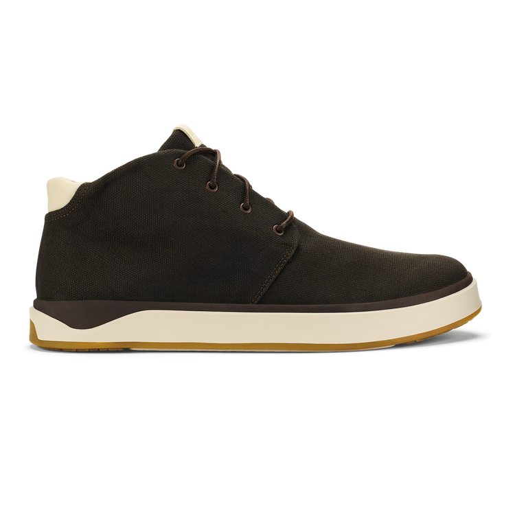 Olukai Men's Papakū Waxed Canvas Chukka Boots Footwear Olukai Dark Wood 8