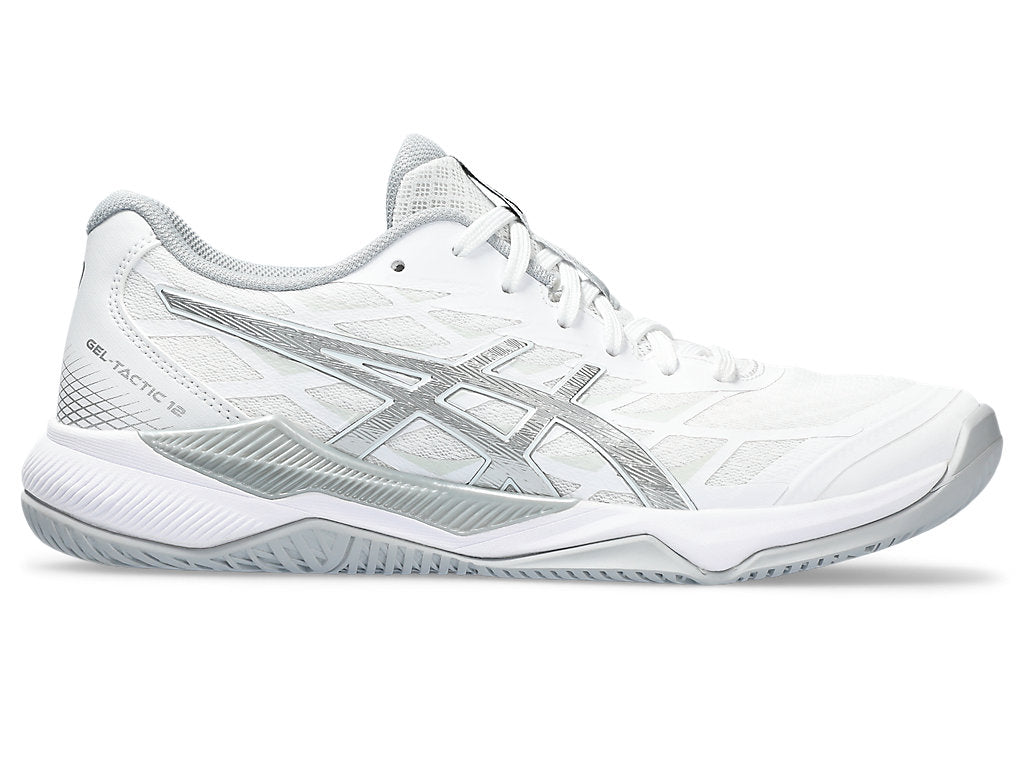 ASICS Women's Gel-Tactic 12 Footwear ASICS White/Pure Silver-100 6.5 