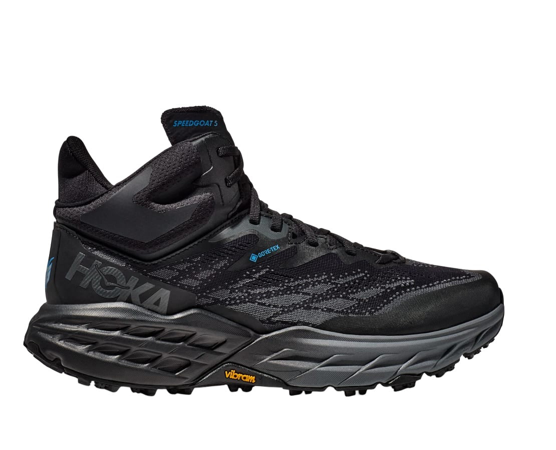 Hoka Men's Speedgoat 5 Mid GTX Footwear Hoka One One Black/Black-BBLC 8
