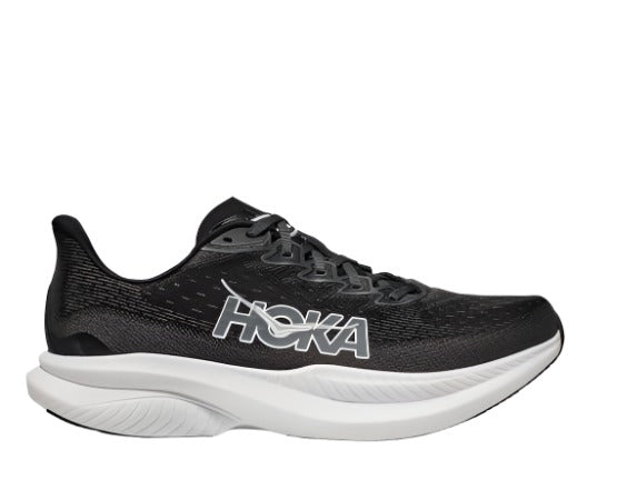 Hoka Men's Mach 6 Footwear Hoka One One Black/White 11.5 Medium-D