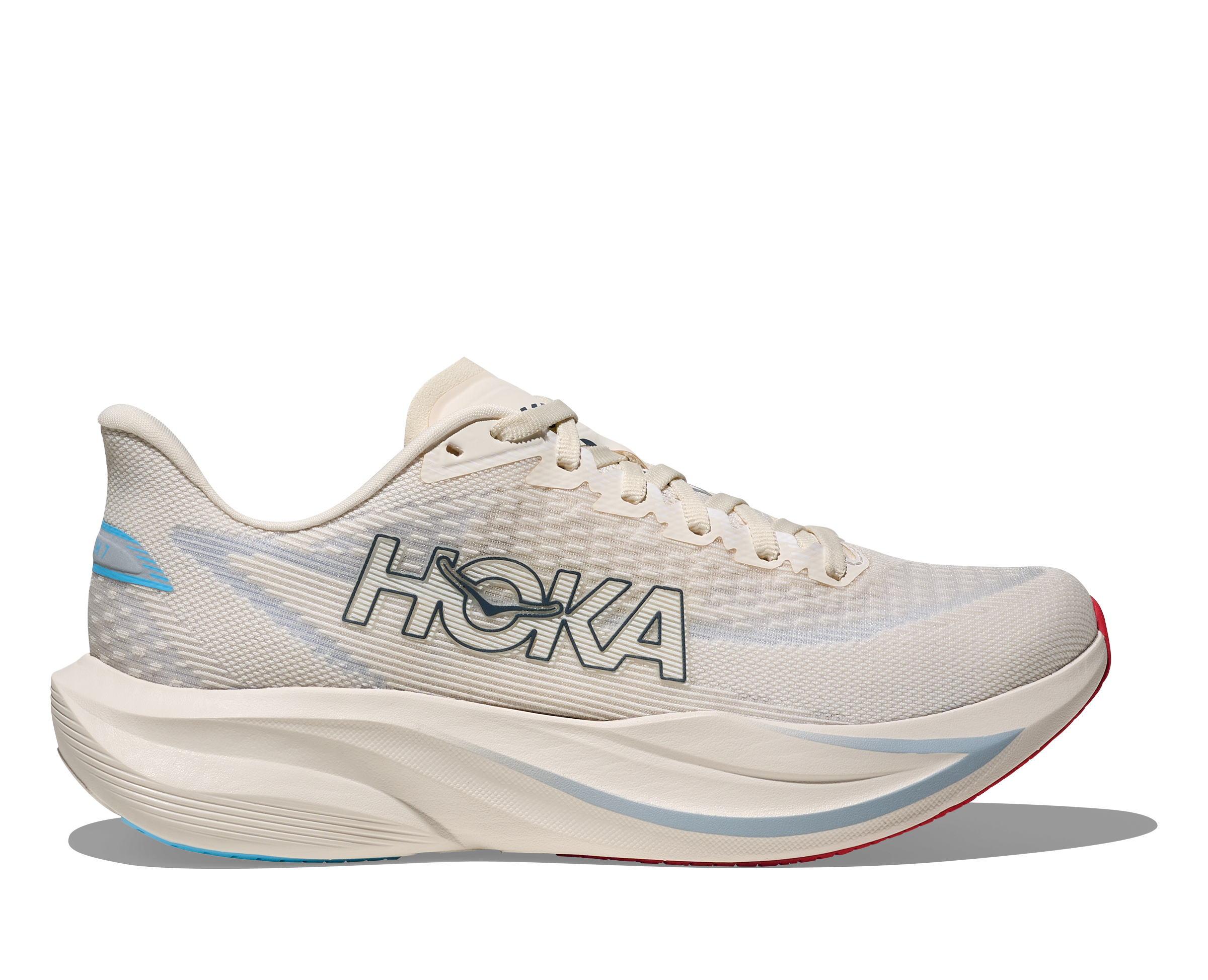 Hoka Men's Mach 7 Footwear Hoka One One Alabaster/Soaring Blue-ASRN 7.5 Medium-D