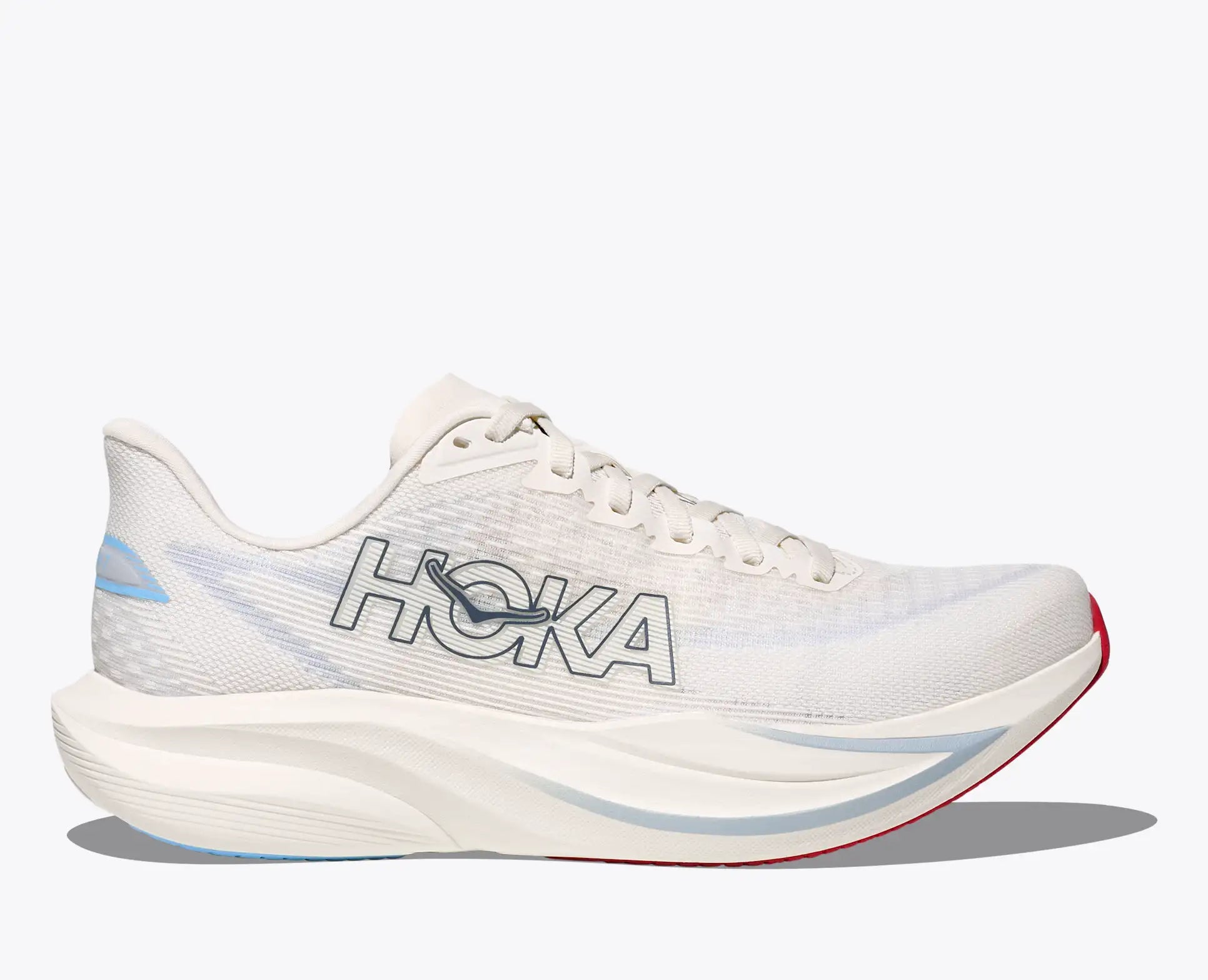 Hoka Women's Mach 7 Footwear Hoka One One Alabaster / Soaring Blue-ASRN 5.5 Medium-B