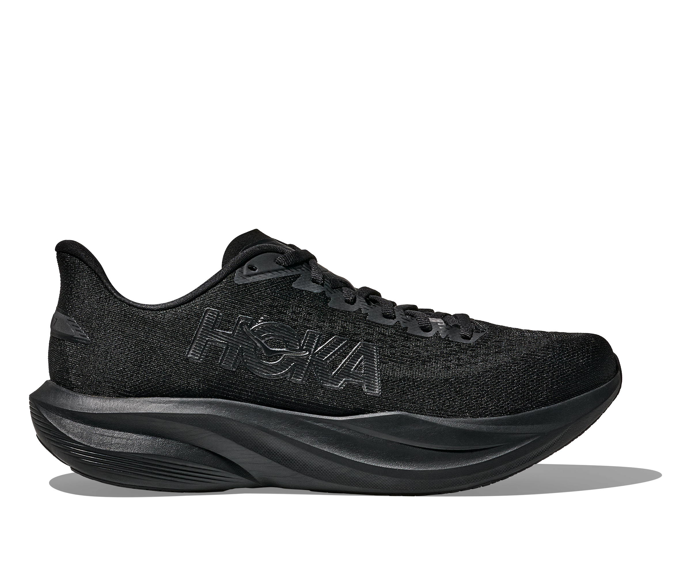 Hoka Women's Mach 7 Footwear Hoka One One Black/Black-BBLC 5.5 Medium-B