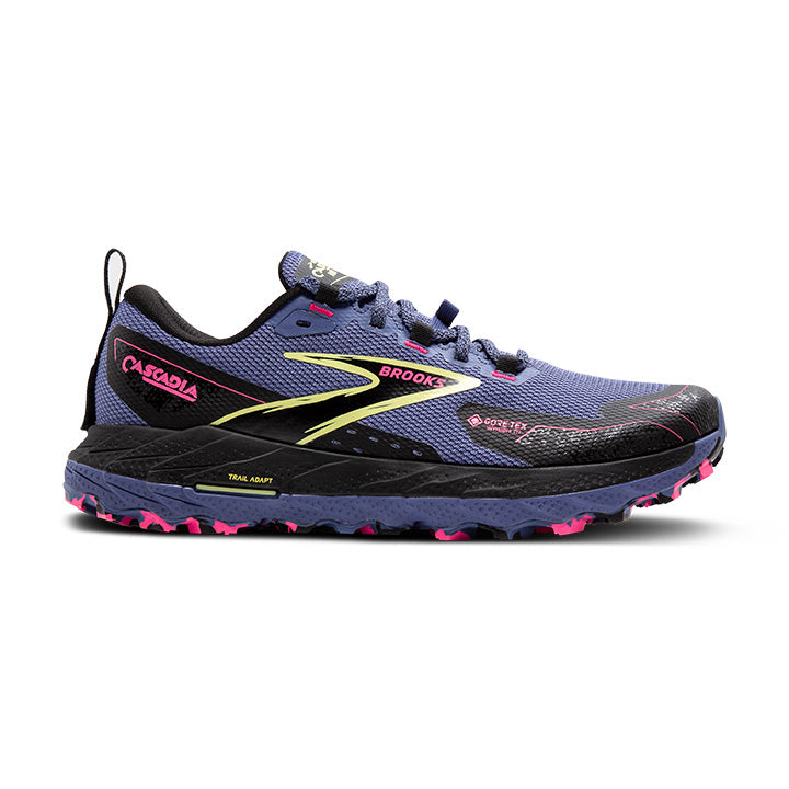 Brooks Women's Cascadia 18 GTX Footwear Brooks Grey Blue/Black/Pink-464 6