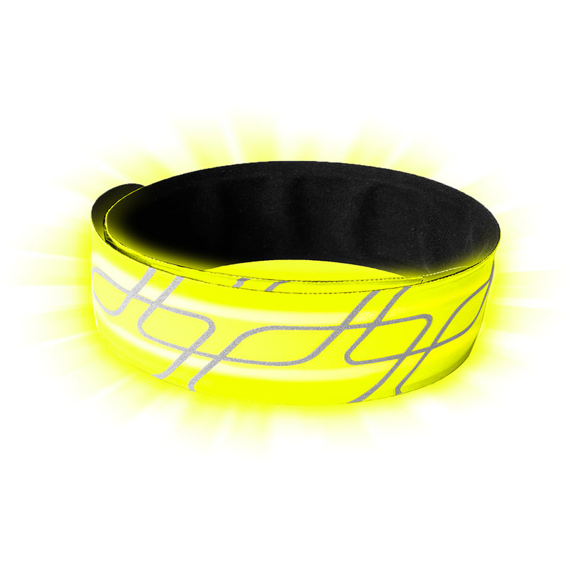 Amphipod USB Flashing Reflective LED Slap Band Accessories AMPHIPOD, INC. Yellow