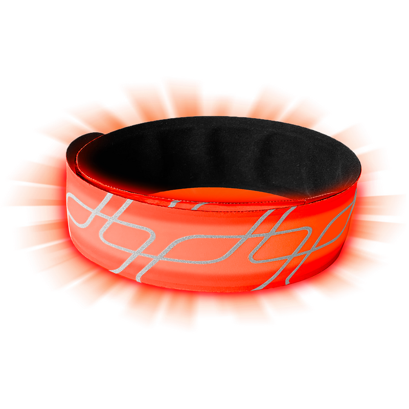 Amphipod USB Flashing Reflective LED Slap Band Accessories AMPHIPOD, INC. Orange