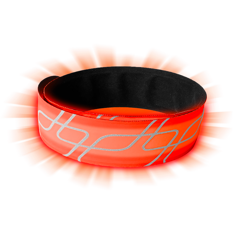 Amphipod USB Flashing Reflective LED Slap Band Accessories AMPHIPOD, INC. Orange  