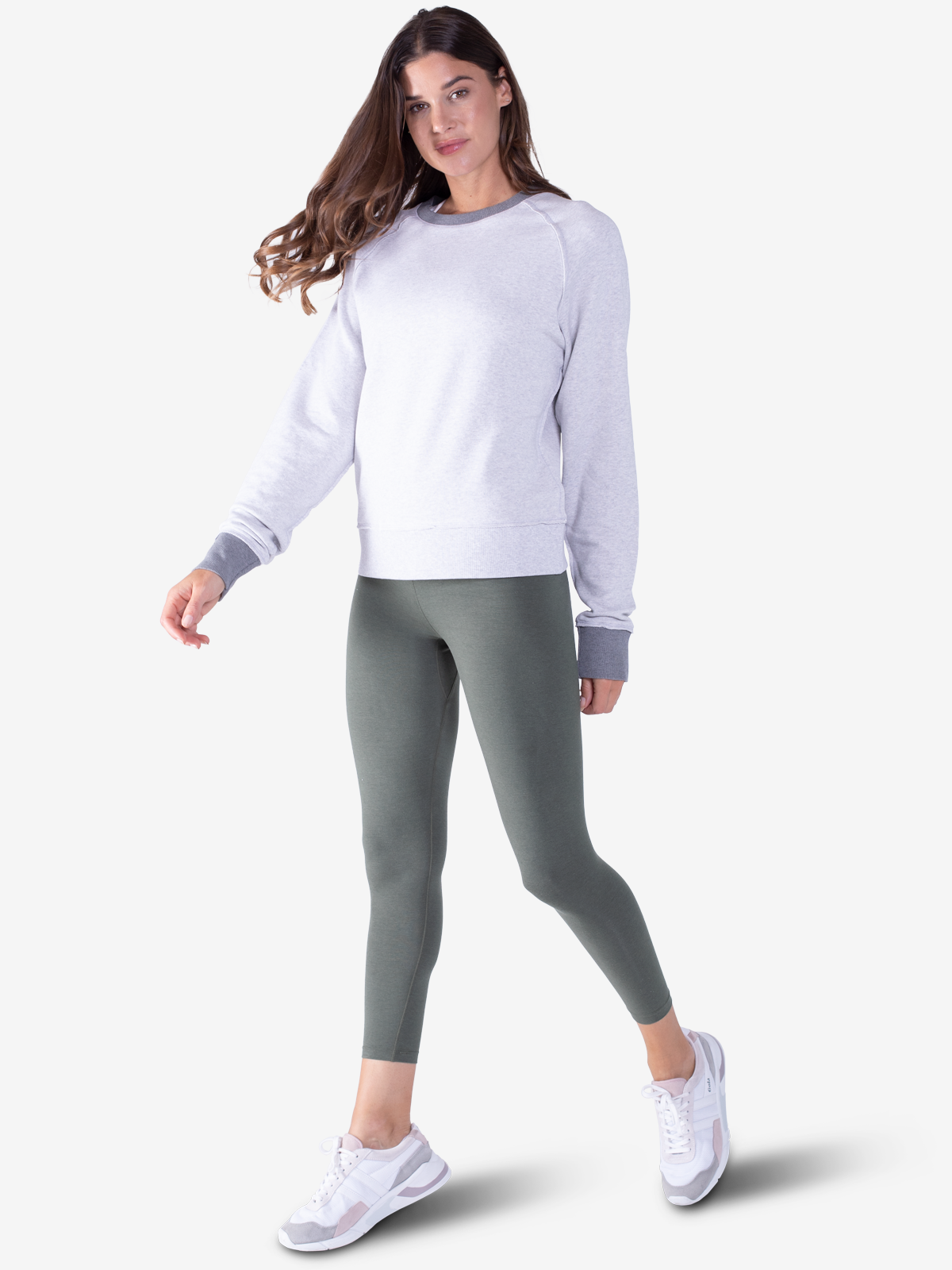 Tasc Womens Varsity Sweatshirt Apparel Tasc Light Heather Grey XSmall