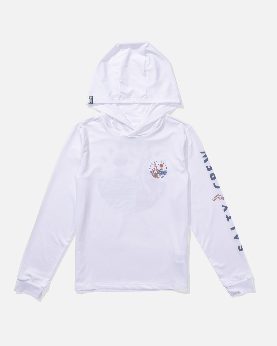 Salty Crew Boys' Stakeout Hooded Sunshirt Apparel Salty Crew White Small