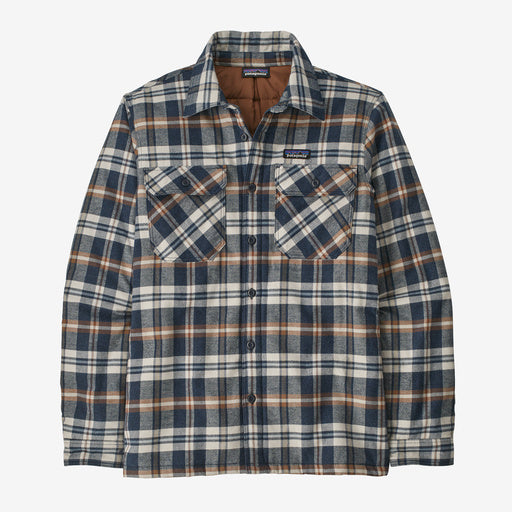 Patagonia Men's Insulated Organic Cotton MW Fjord Flannel Shirt Apparel Patagonia Fields: New Navy-FINN Small