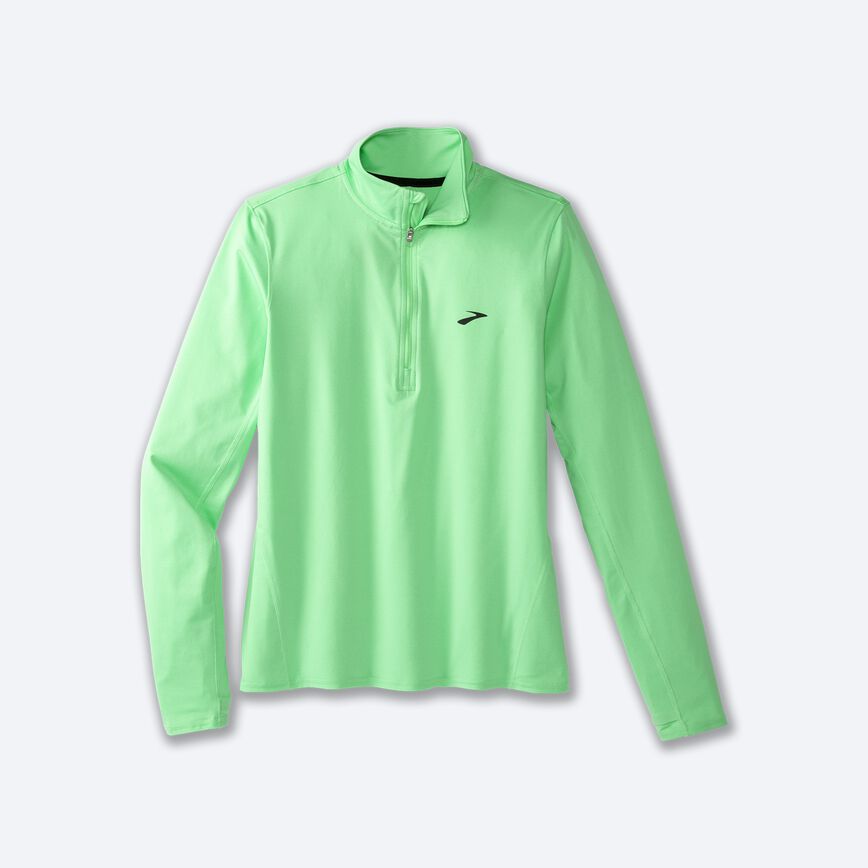 Brooks Womens Run Dash 1 2 Zip 2 0 Apparel Brooks XSmall Neo Green