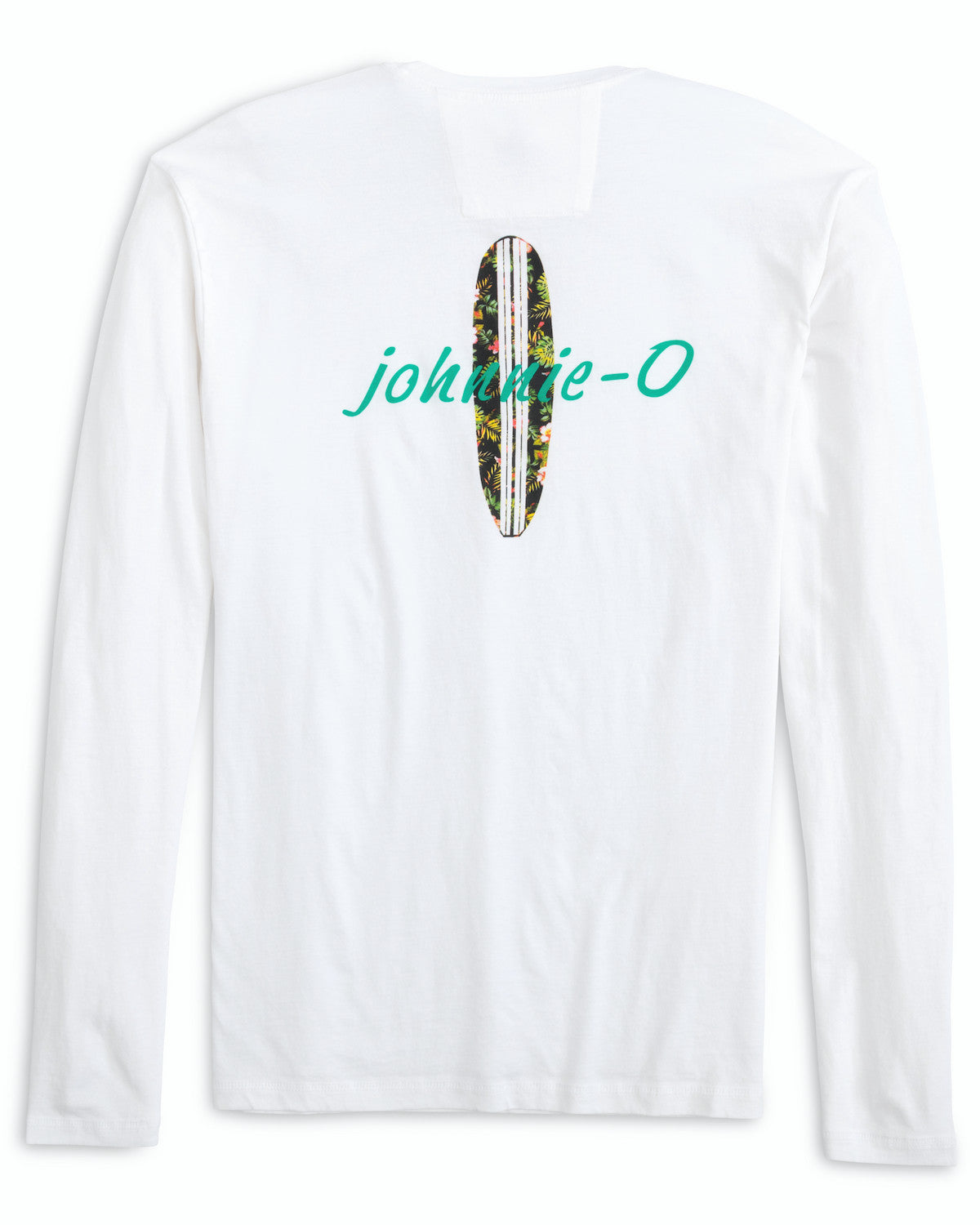Johnnie O Mens Aloha Board Long Sleeve Shirt Apparel Johnnie-O White Small