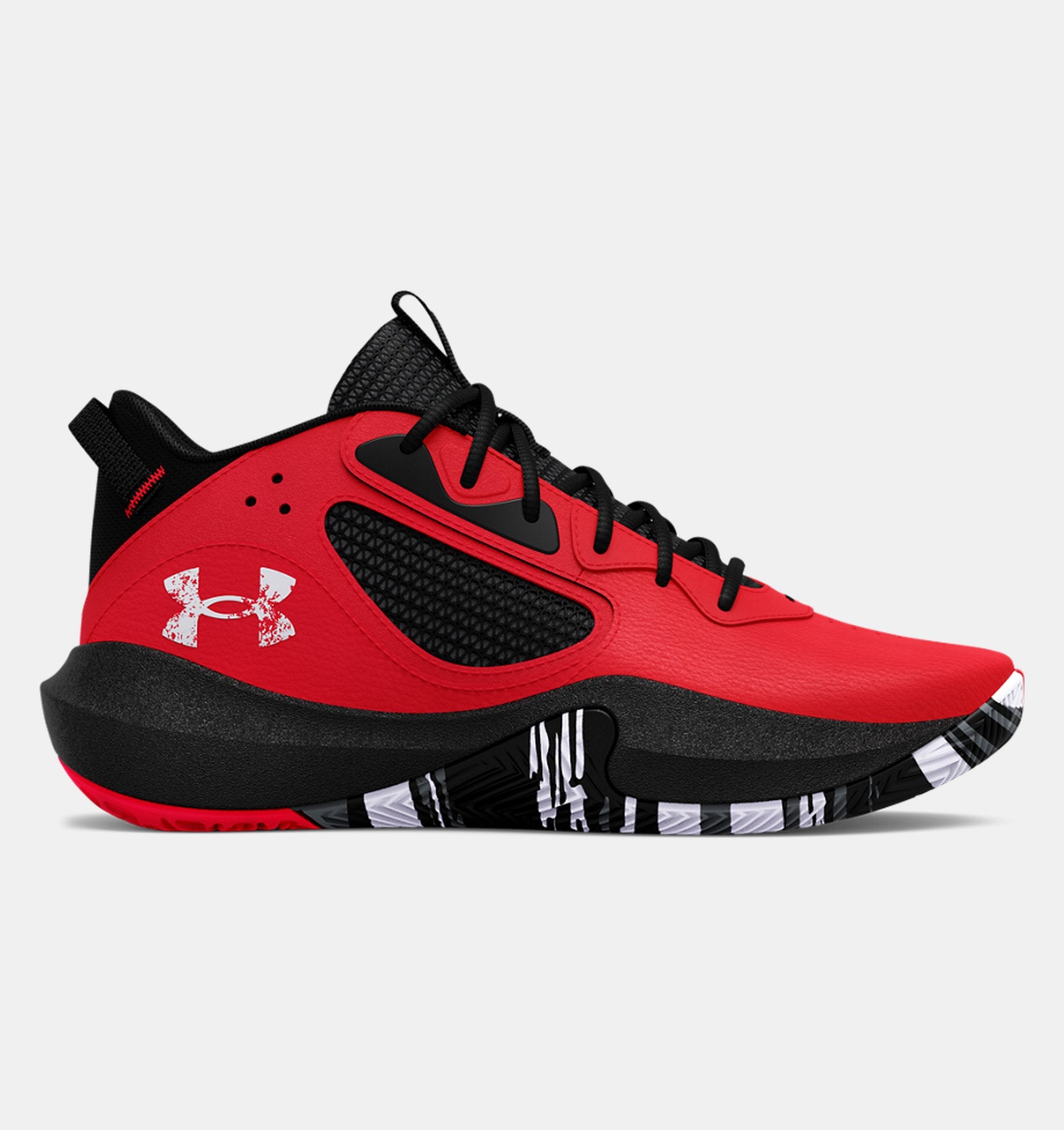 Under Armour Boys' Lockdown 6 (GS) Footwear Under Armour Red/Black/White-600 3.5
