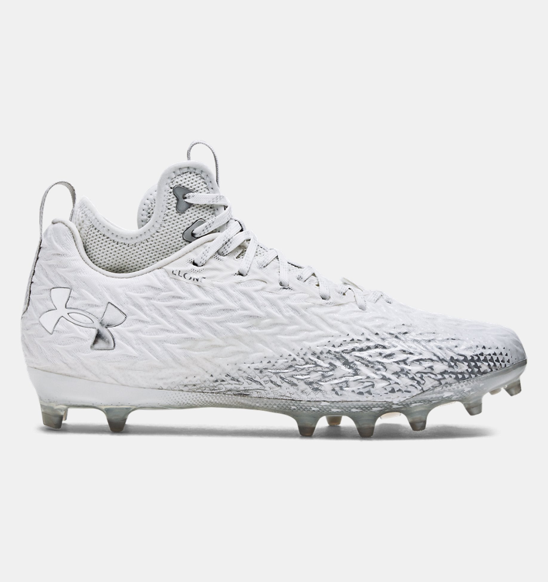 Under Armour Men's Spotlight Clone 3.0 MC Footwear Under Armour 7.5 White/Metallic Silver-100