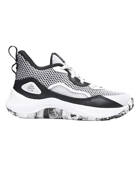 Under Armour Youth Curry 3Z 24 (PS) Footwear Under Armour White/Black-101 13