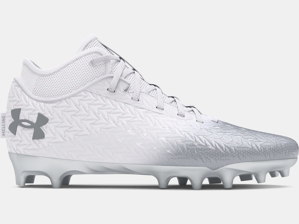 Under Armour Men's Spotlight Clone 4.0 MC Footwear Under Armour White/Metallic Silver-100 6