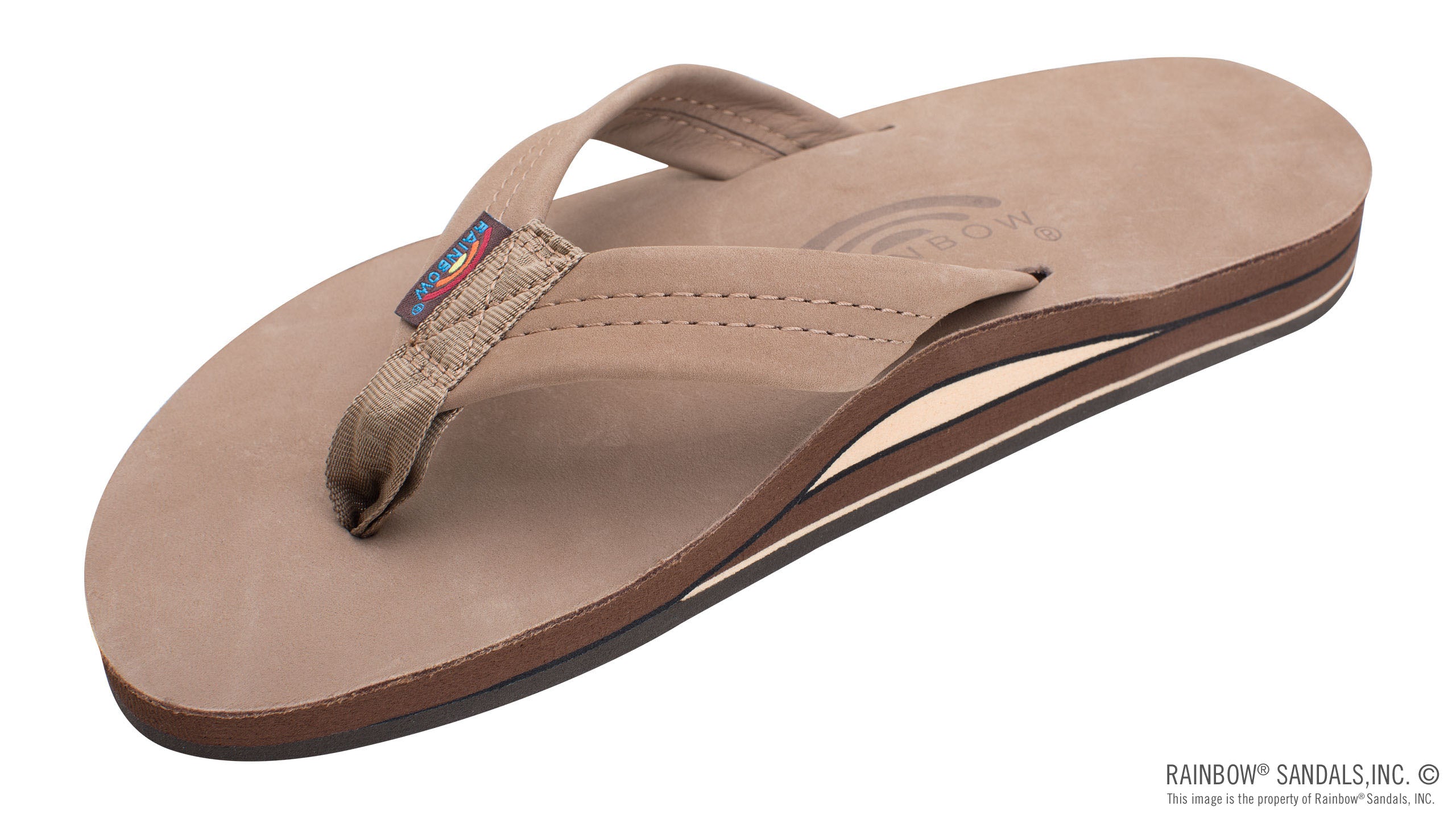 Rainbow Men's Double Layer Thick Strap Sandal