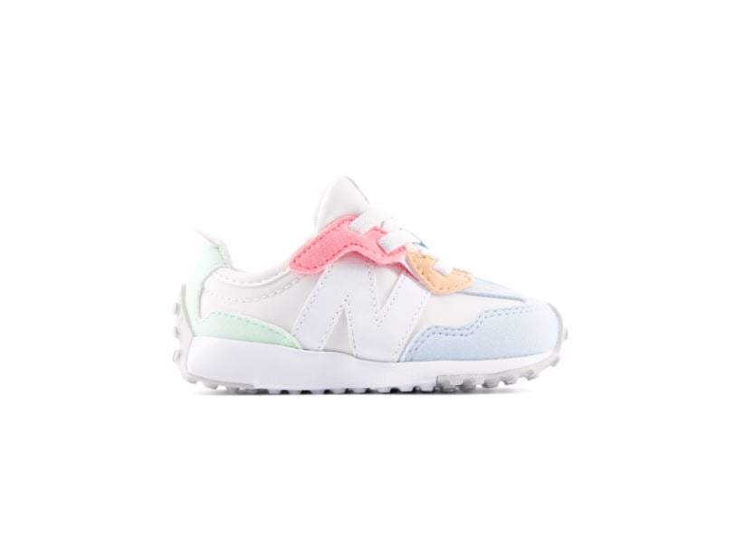 New Balance Kids' 327 New-B Hook & Loop (TD) Footwear New Balance White/Reflection-KWG 5