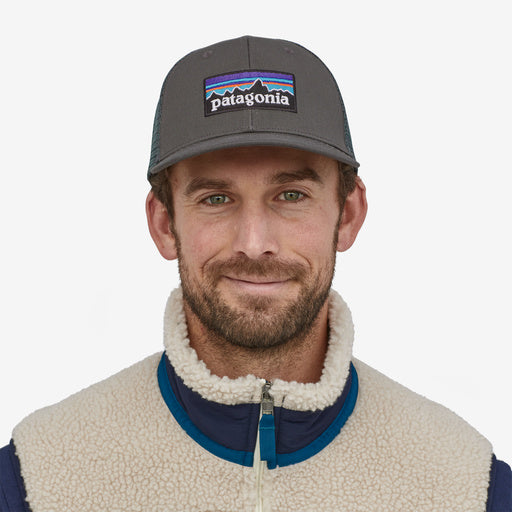 Patagonia P-6 Logo Trucker Hat Accessories Patagonia Forge Grey