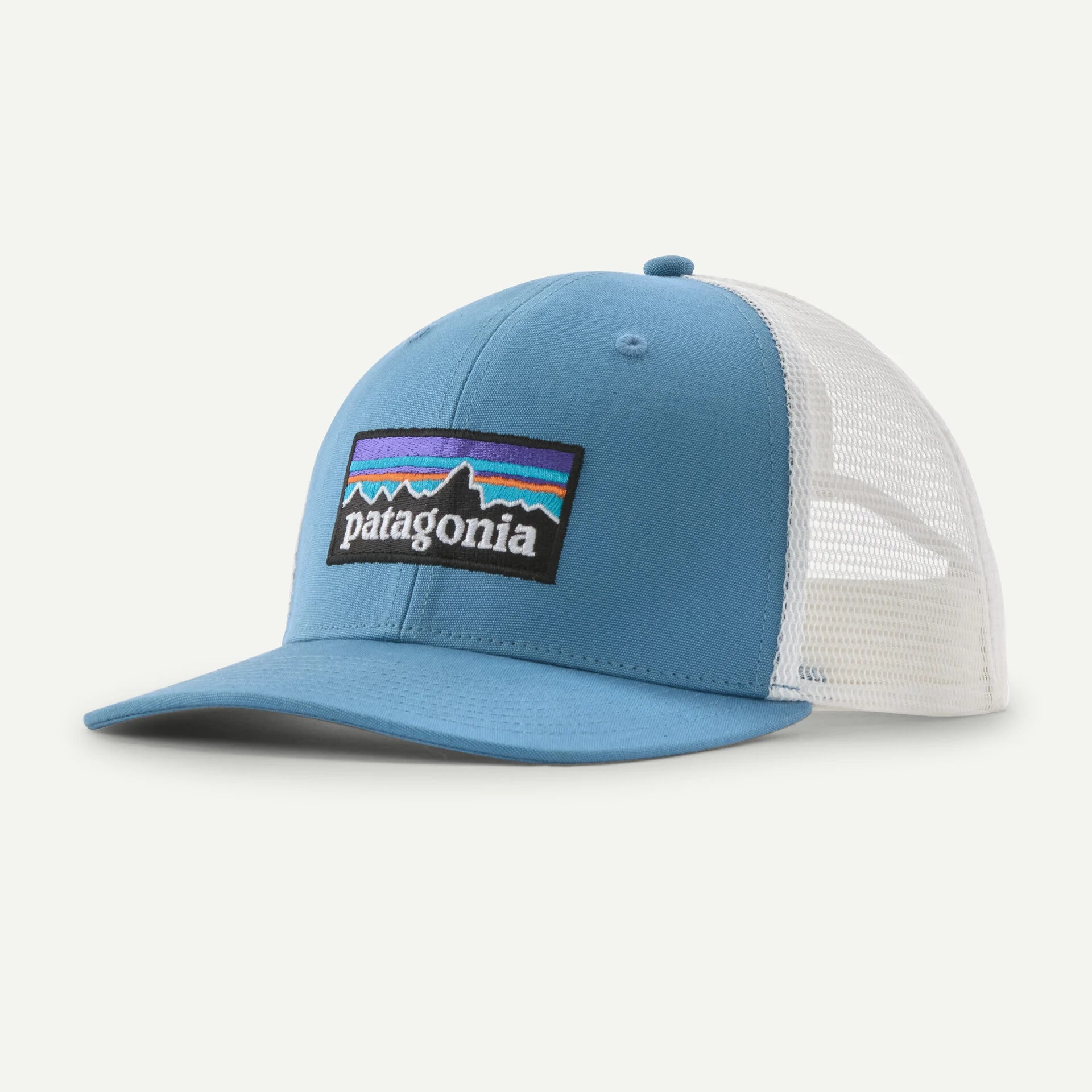 Patagonia P-6 Logo Trucker Hat Accessories Patagonia Shore Blue