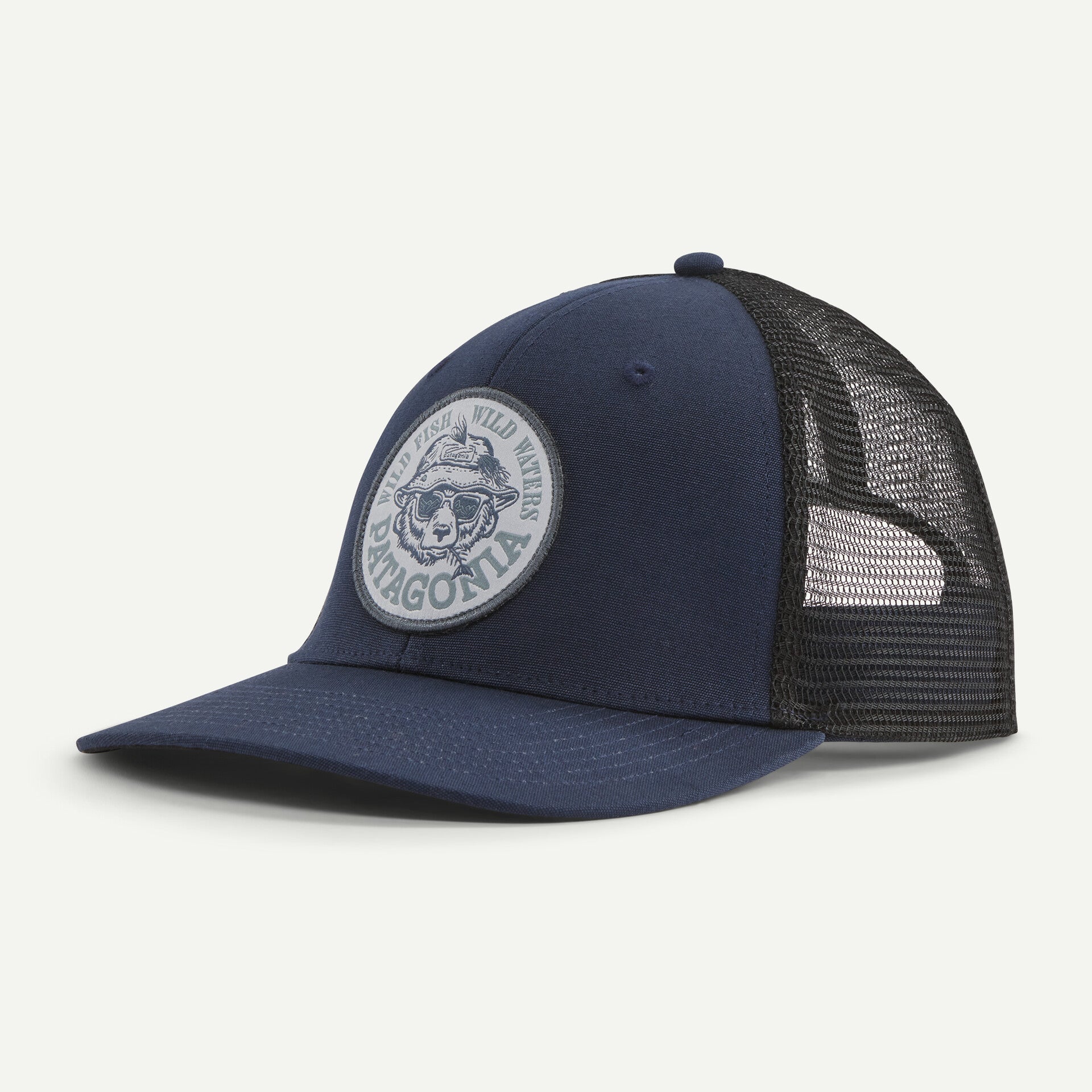 Patagonia Take a Stand Trucker Hat Accessories Patagonia Wild Grizz: New Navy-WGNA