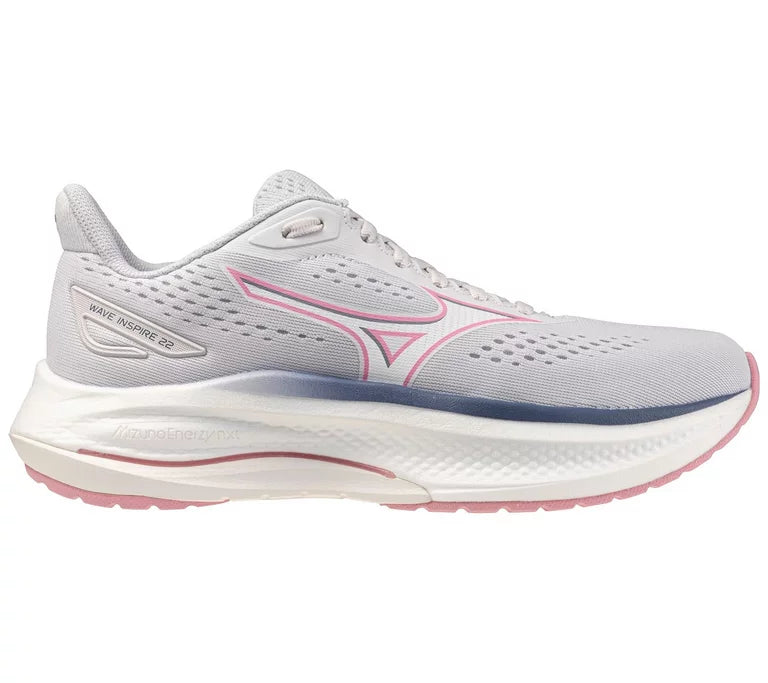 Mizuno Women's Inspire 22 Footwear Mizuno White/Pink-0013 8.5
