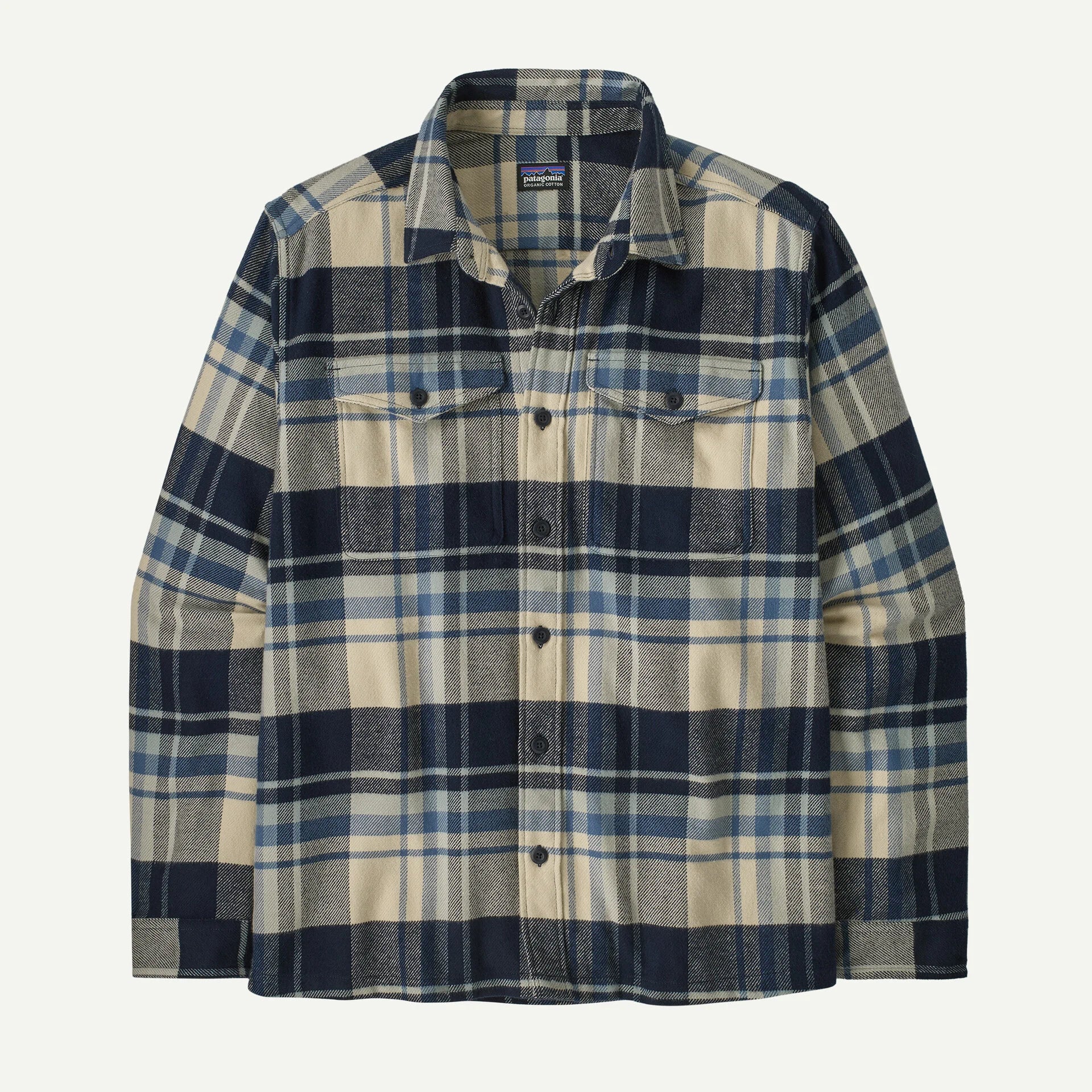 Patagonia Men's Fjord Flannel Shirt Apparel Patagonia Hibernate: Sunken Blue-HISB Small