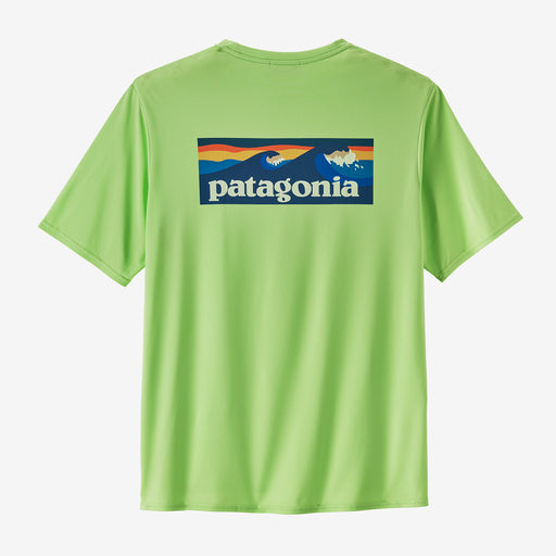 Patagonia Men's Capilene Cool Daily Graphic Shirt - Waters Apparel Patagonia Boardshort Logo: Salamander Green-BLSA Small