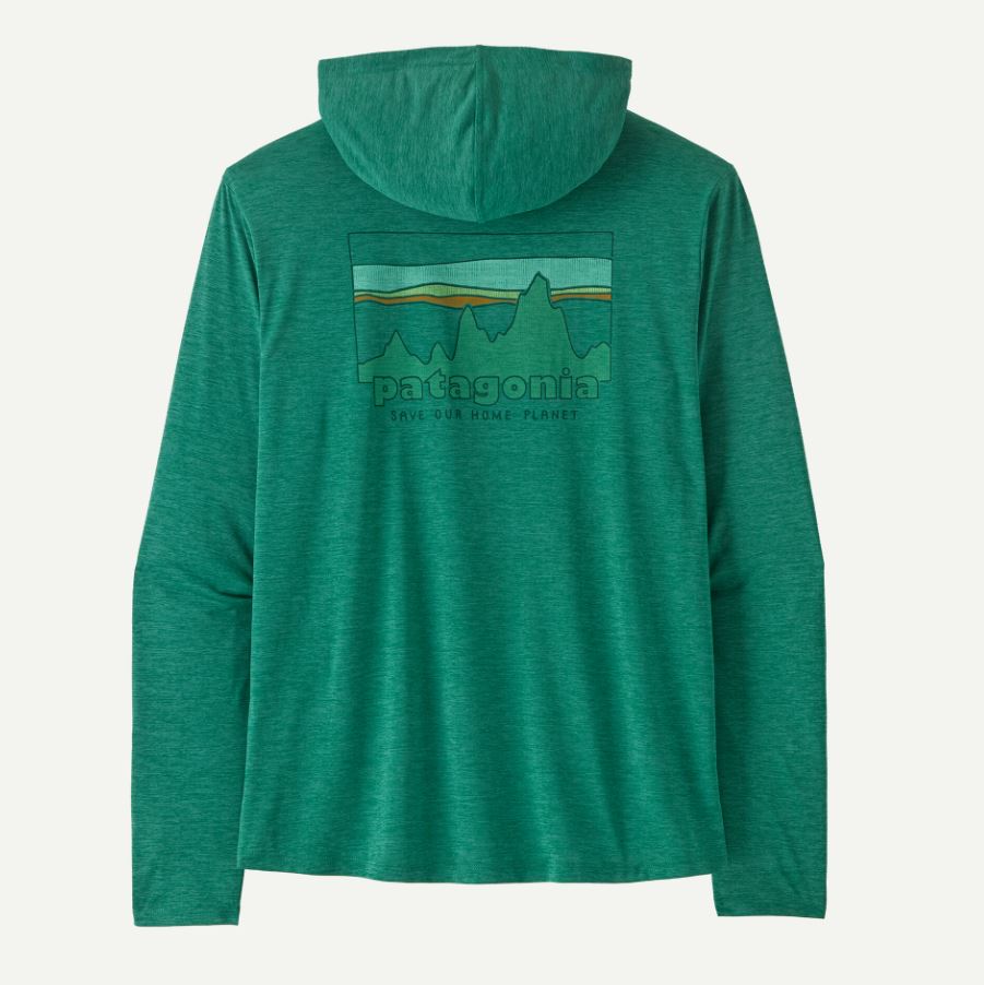 Patagonia Men's Capilene Cool Daily Hoody - '73 Skyline Apparel Patagonia Gem Green/Light Gem Green X-Dye-GMLX Small
