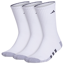 Adidas Mens Cushioned Ii 3 Pack Crew Apparel Adidas White/Grey/Onix Grey Large