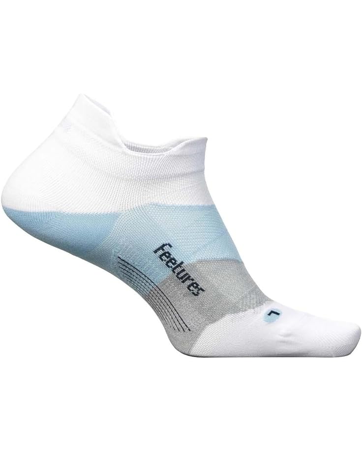 Feetures Elite Max Cushion No Show Tab Apparel Feetures White Sky Small