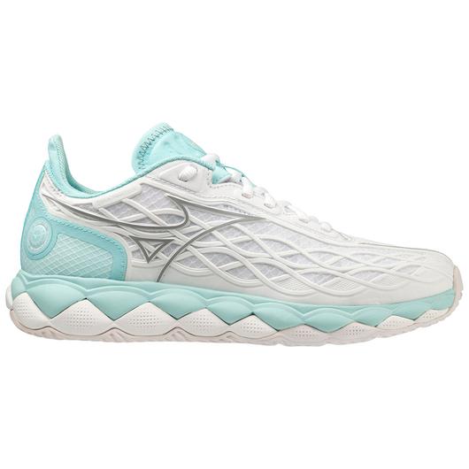 Mizuno Women's Enforce Tour AC Footwear Mizuno White/Tanager Turquoise 10.5
