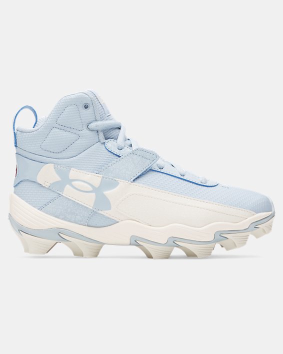 Under Armour Boys' Harper 10 RM Jr. Baseball Cleats Footwear Under Armour Blue Calm/Stone-453 12