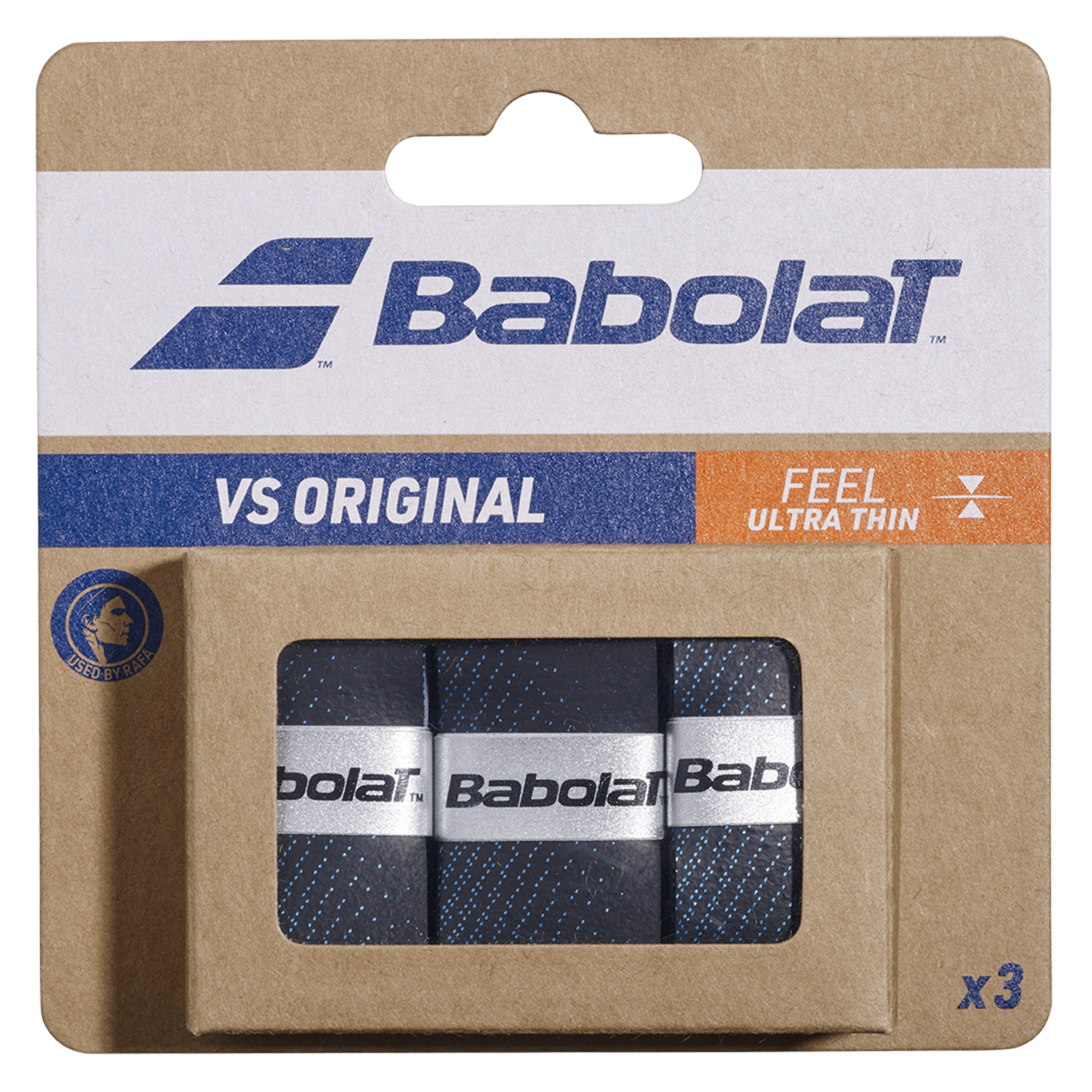 Babolat VS Original X3 Overgrip 3 Pack Accessories Babolat Black/Blue