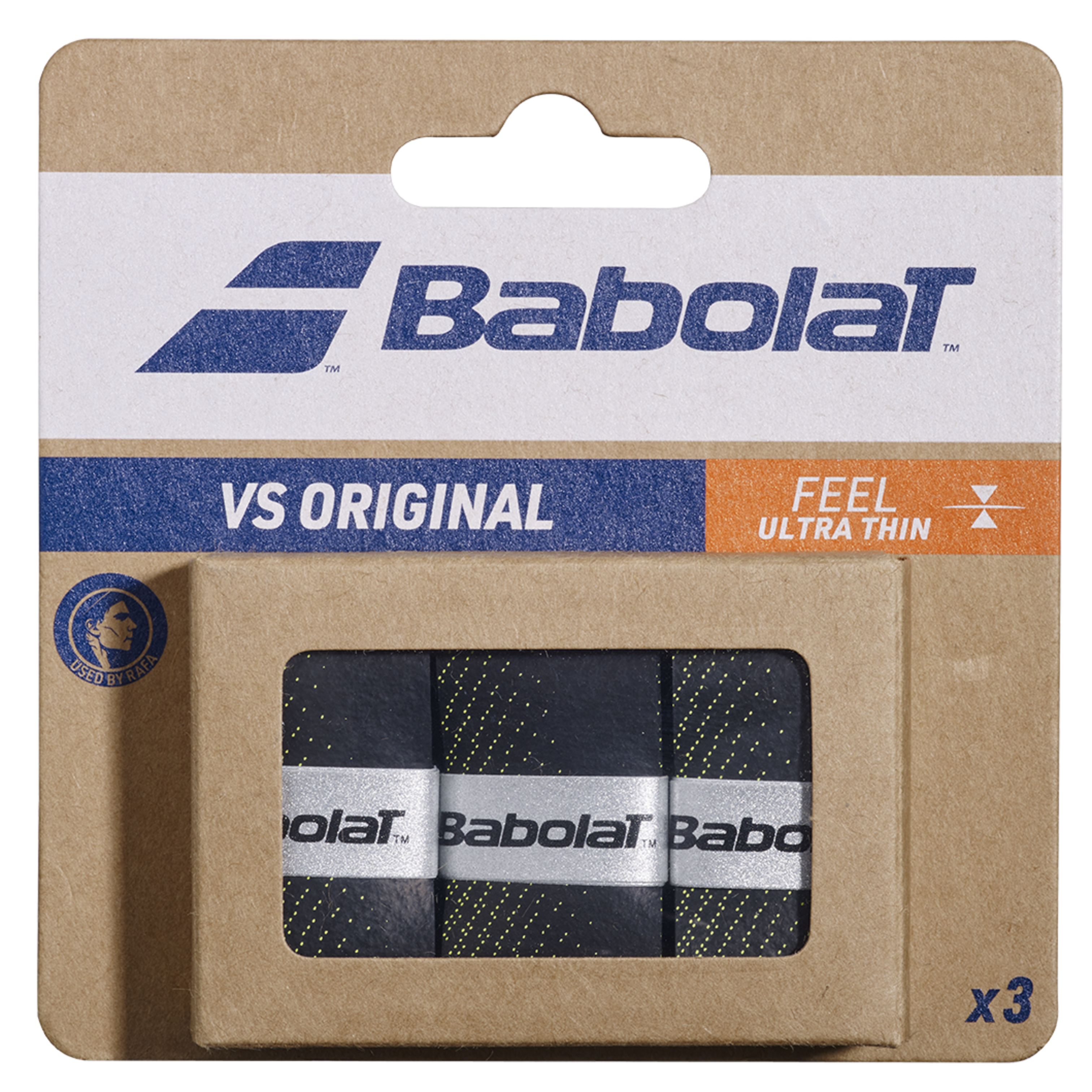 Babolat VS Original X3 Overgrip 3 Pack Accessories Babolat Black/Bright Yellow
