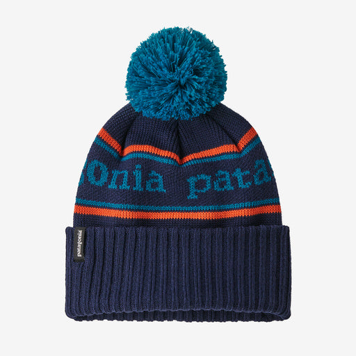 Patagonia Kids' Powder Town Beanie Accessories Patagonia Park Stripe: New Navy-PKNY