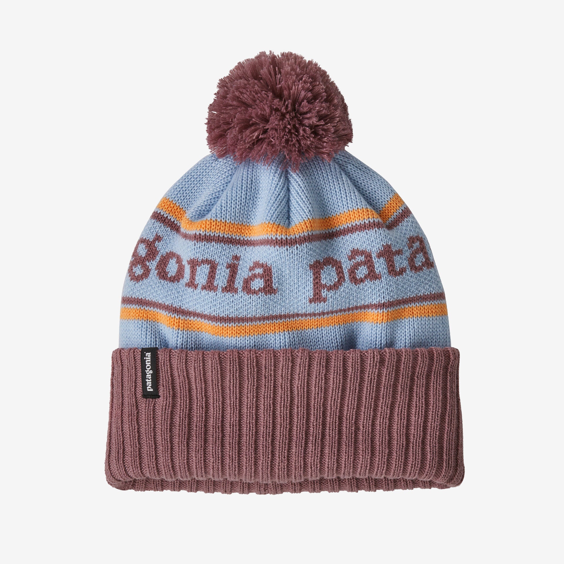Patagonia Kids' Powder Town Beanie Accessories Patagonia Park Stripe: Wispy Green-PSWI