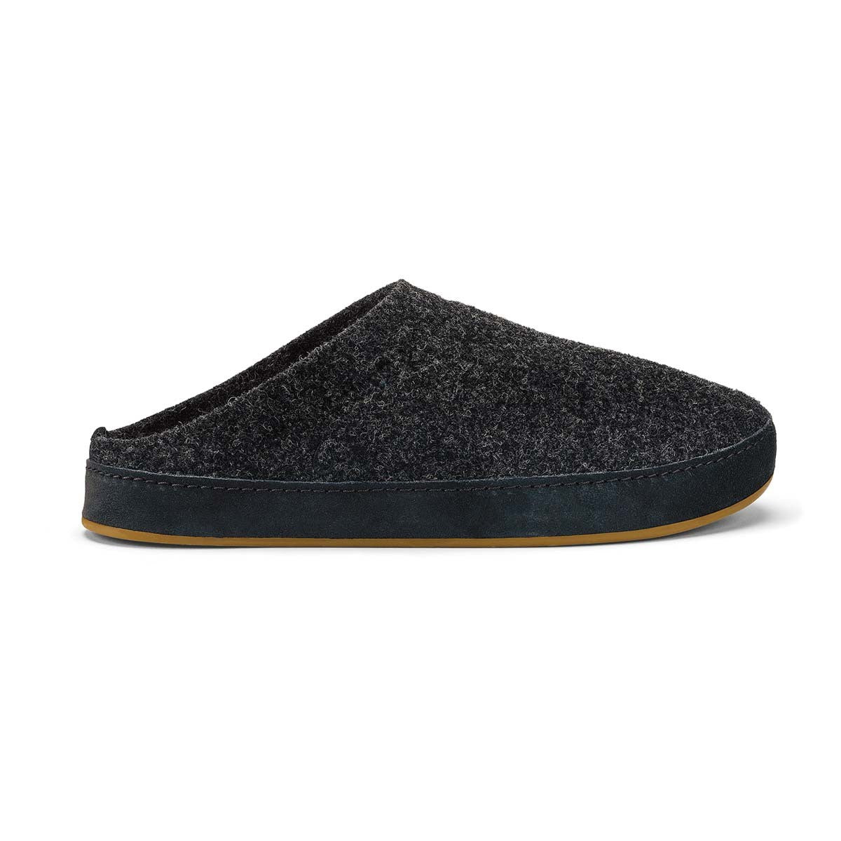 Olukai Men's Hāmani Hulu Wool Mule Slipper Footwear Olukai Dark Shadow/Dark Shadow 7