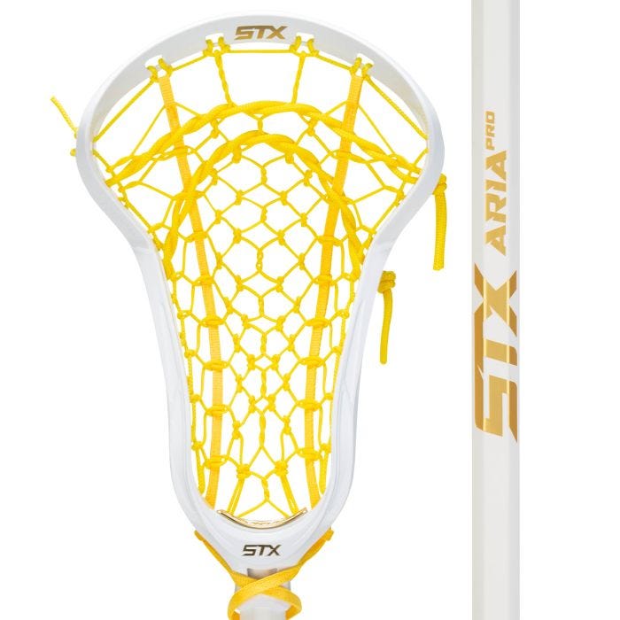 STX Aria Pro w/ Lock Pocket Complete Lacrosse Stick Equipment STX, INC White/Yellow