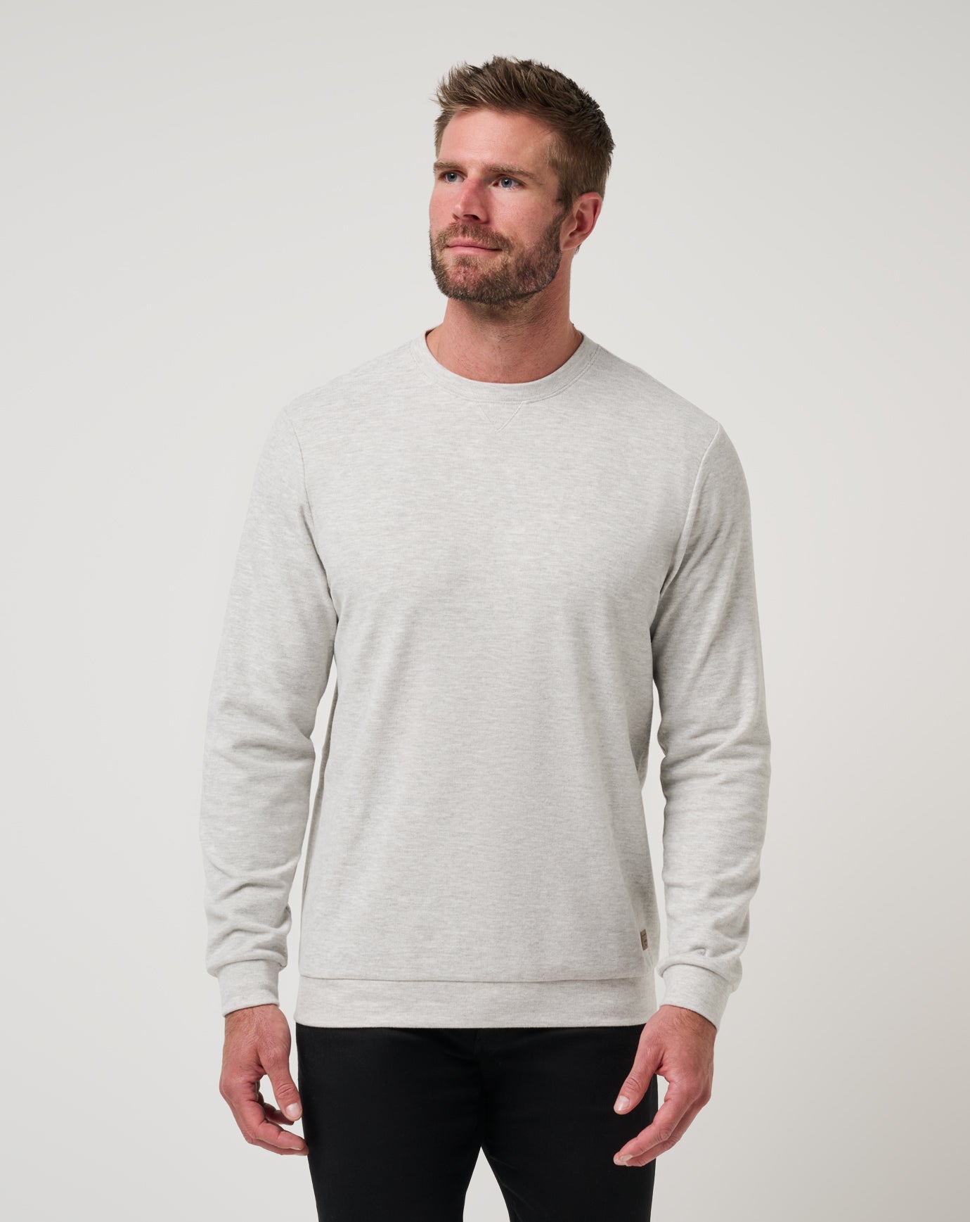 TravisMathew Men's Cloud Sweater Apparel TravisMathew Heather Grey Small