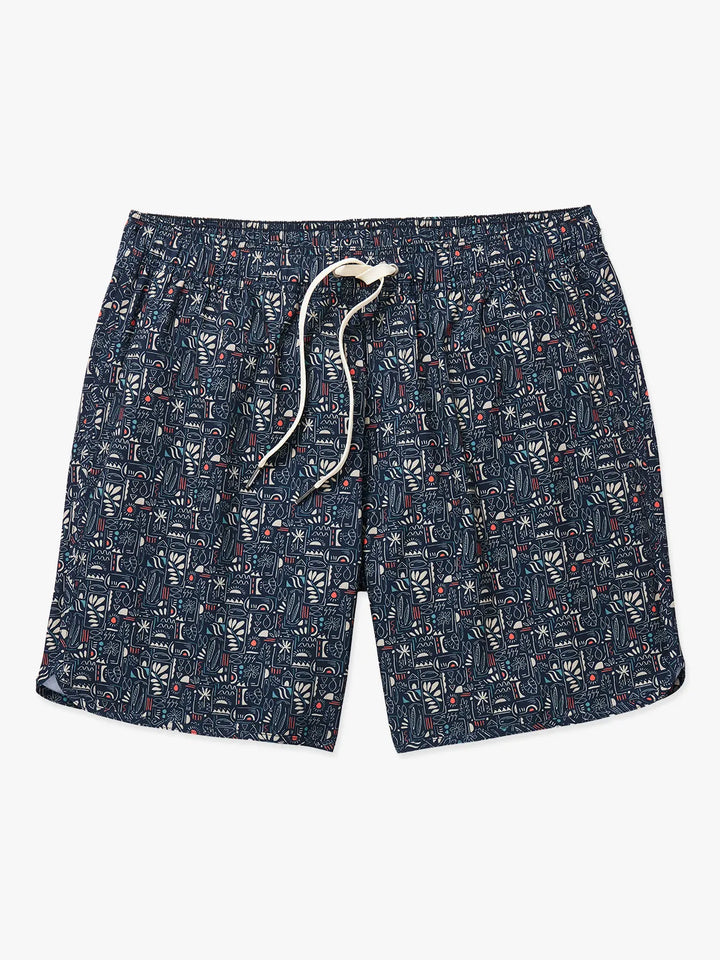 Fair Harbor Men's The Anchor Trunk Apparel Fair Harbor Black Sketched Summer Small 6"