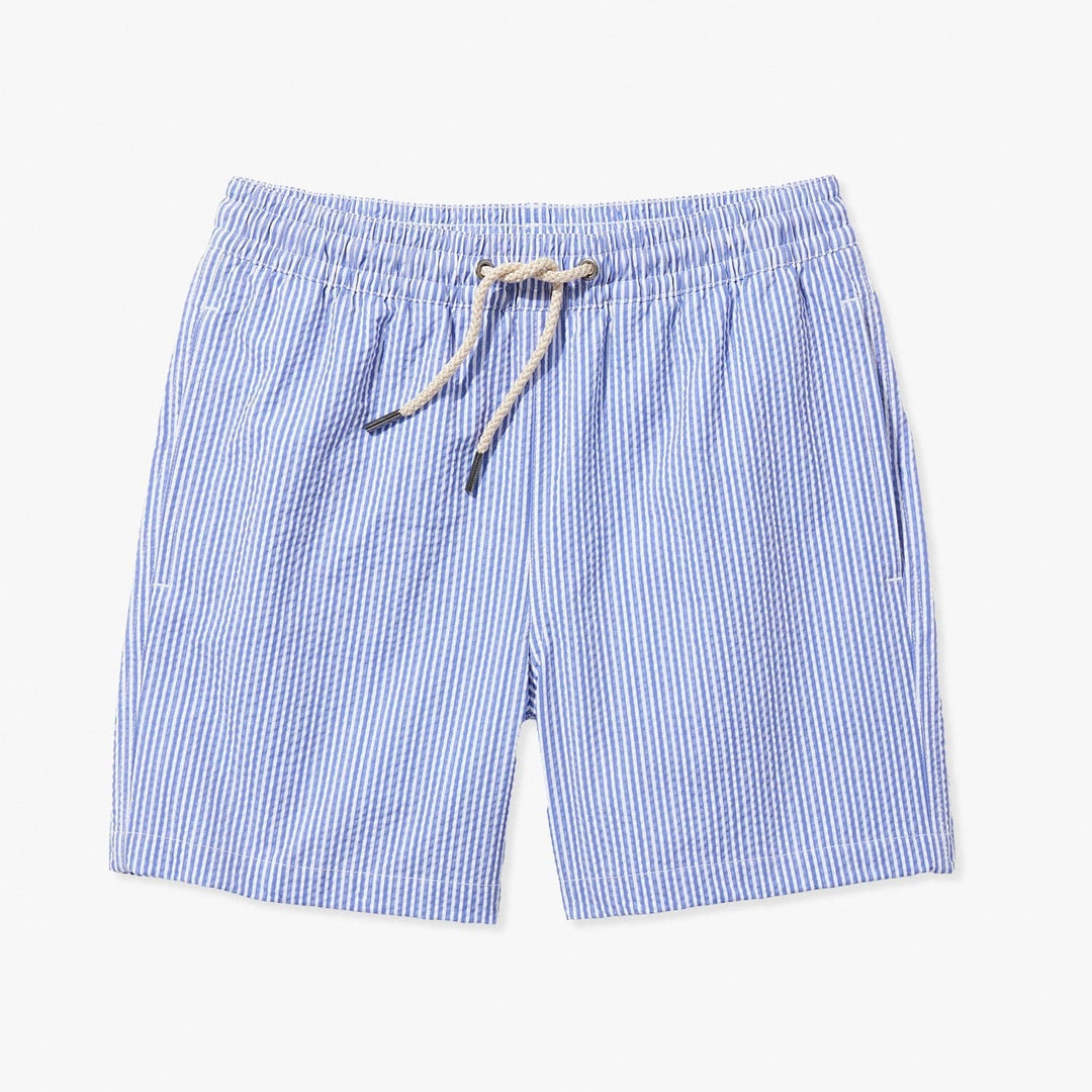 Fair Harbor Boys' Bayberry Trunk Apparel Fair Harbor Light Blue Seersucker Youth Small