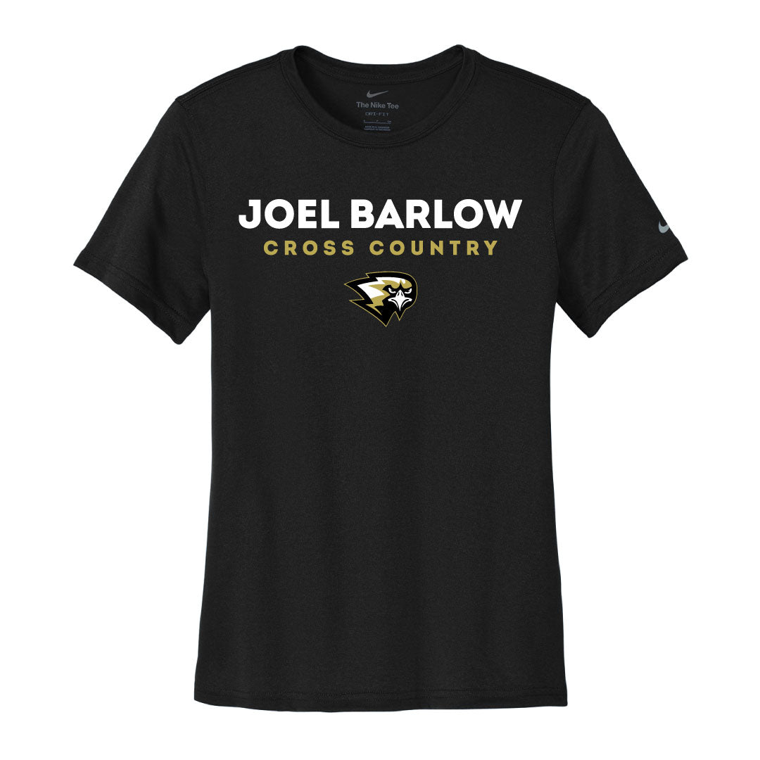 Barlow Girls XC Nike Dri Fit Tee Logowear Barlow Cross Country Black Ladies S