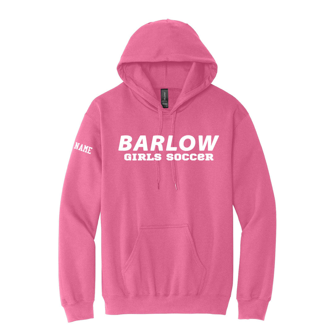 Barlow Girls Soccer Pink Hoodie Logowear Barlow Girls Soccer Adult S