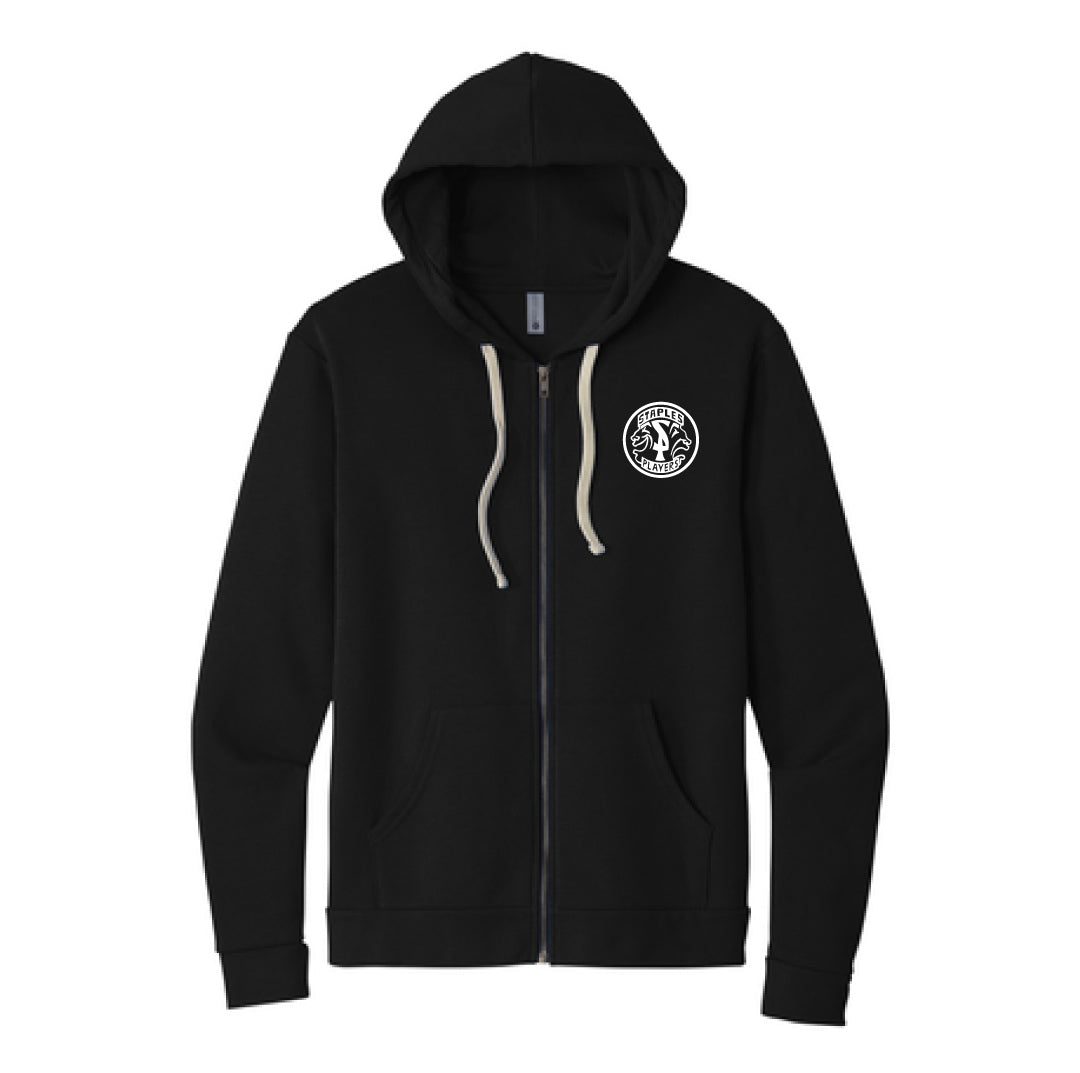 Staples Players Full Zip Hooded Sweatshirt Logowear Staples Players Black Adult XS