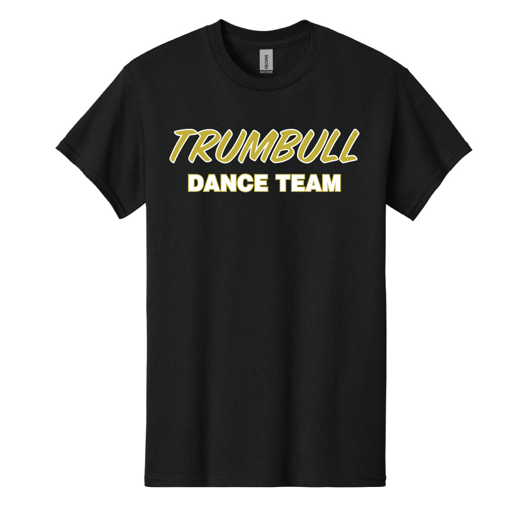 THS Dance Cotton Short Sleeve Logowear Trumbull Dance Team Black Adult S