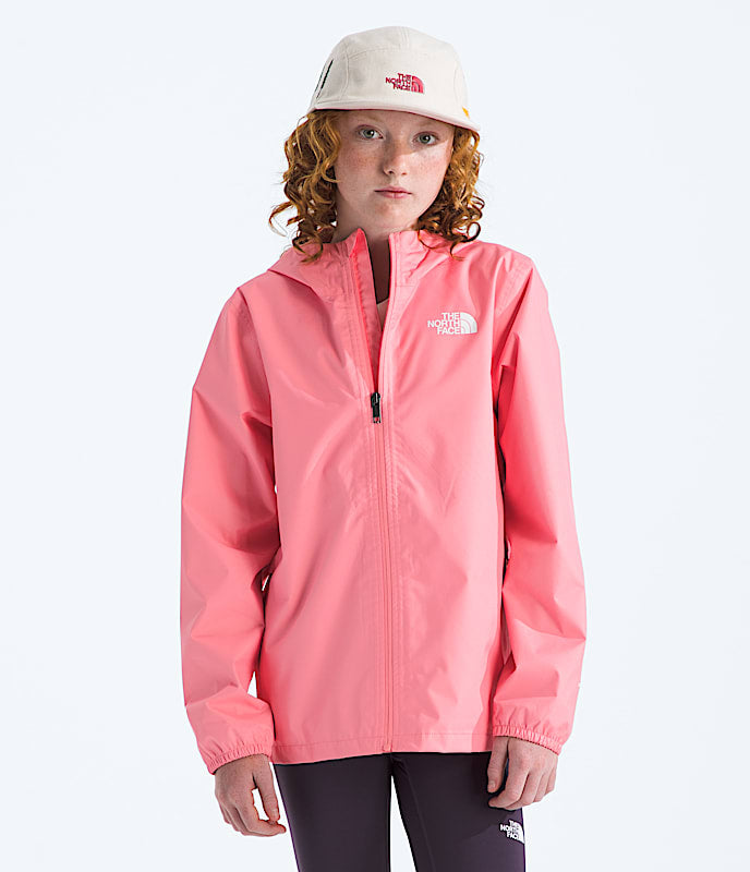 The North Face Youth Zipline Rain Jacket Apparel North Face Coral Crush-G52 XSmall