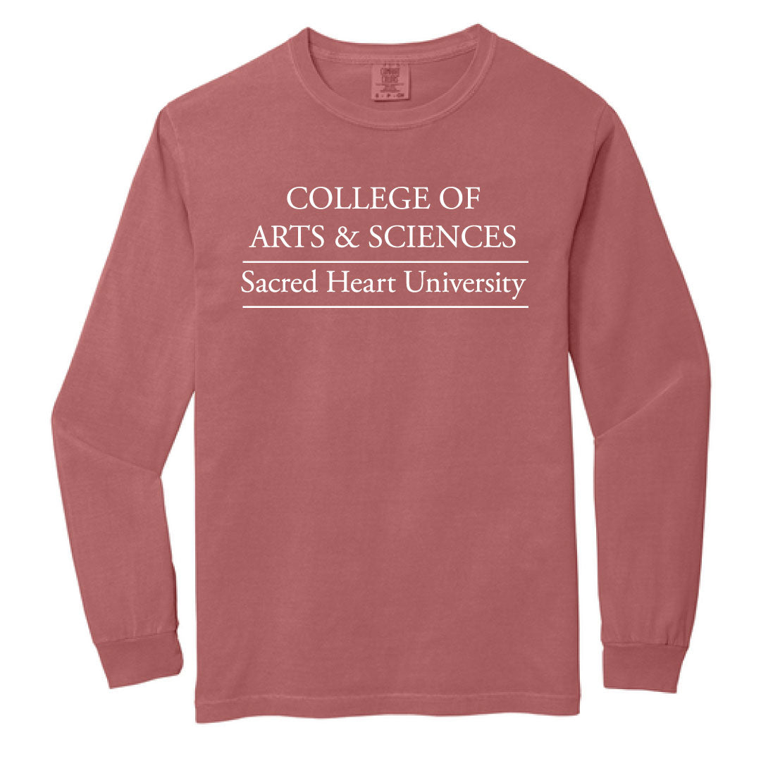 SHU College of Arts & Sciences Pigment Dyed Long Sleeve Logowear SHU College of Arts & Sciences Adult S
